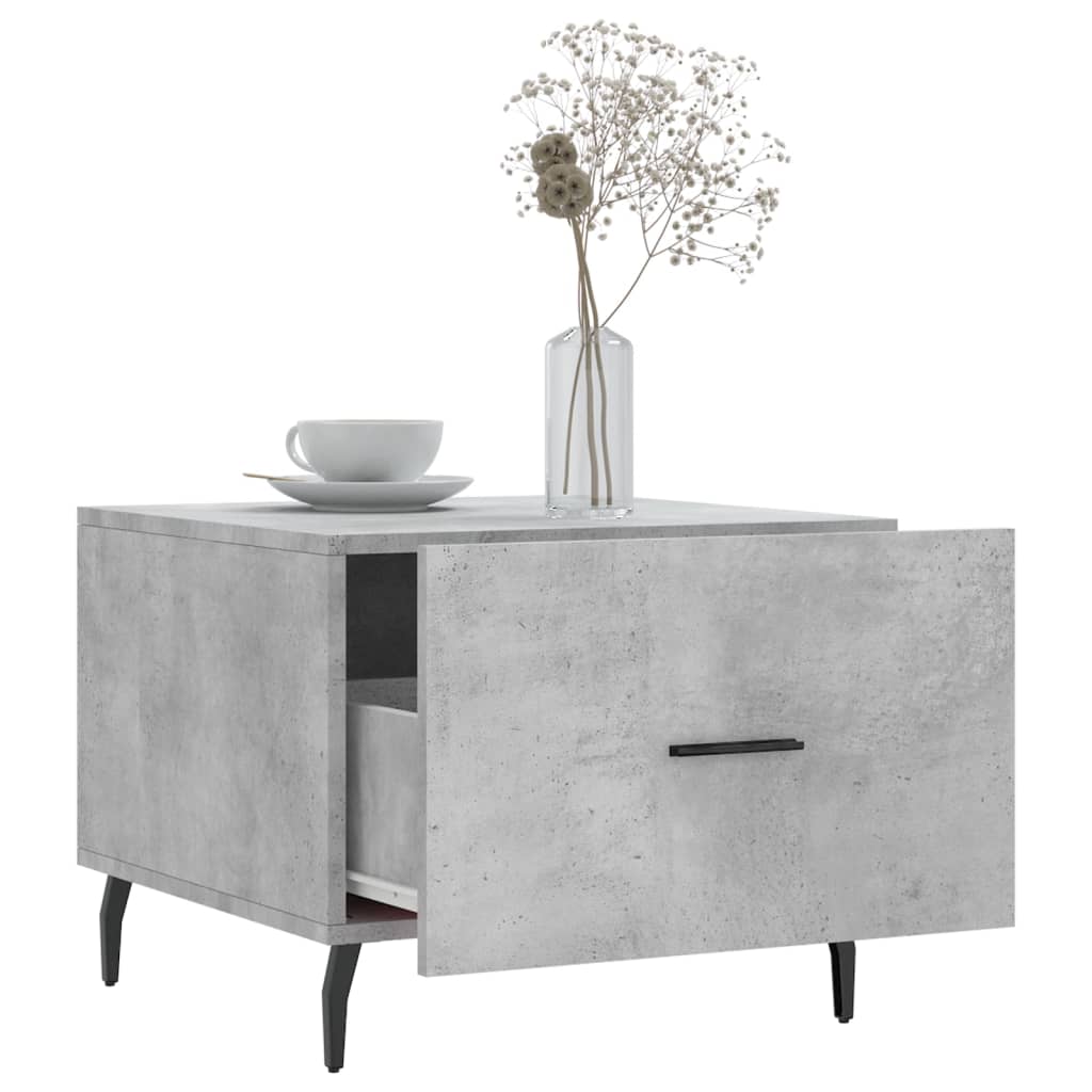 Coffee Table Concrete Grey 50x50x40 cm Engineered Wood