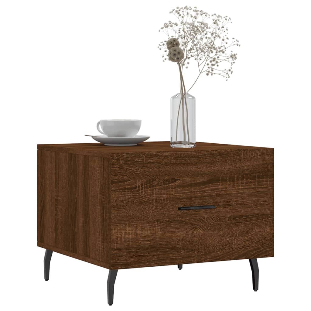 Coffee Table Brown Oak 50x50x40 cm Engineered Wood