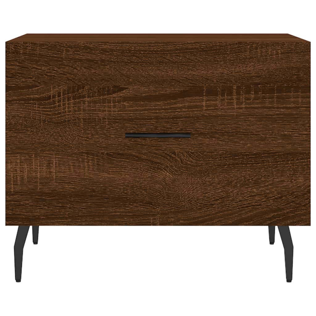 Coffee Table Brown Oak 50x50x40 cm Engineered Wood