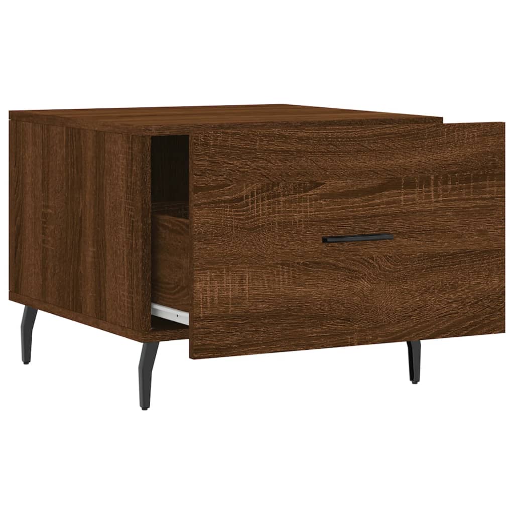 Coffee Table Brown Oak 50x50x40 cm Engineered Wood