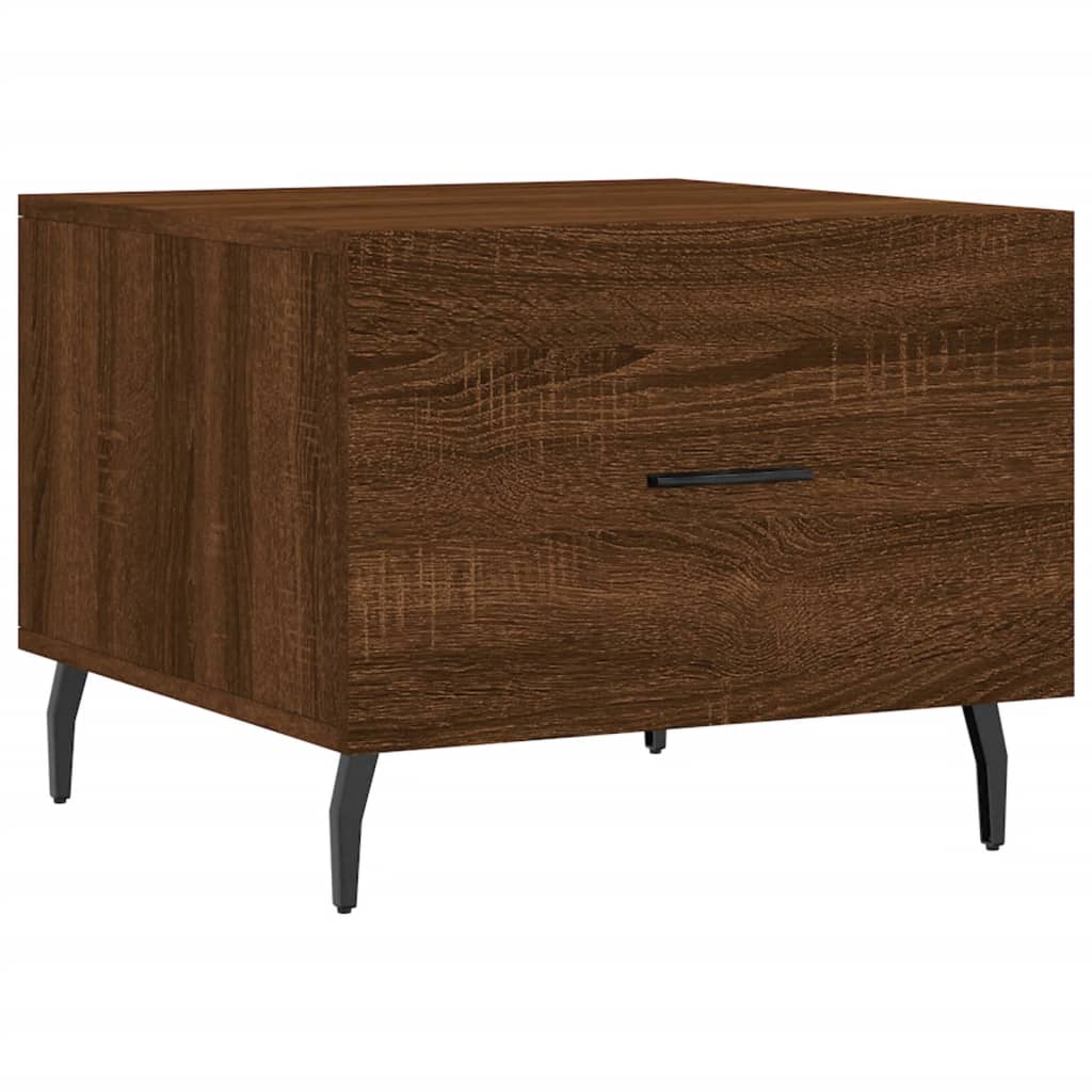 Coffee Table Brown Oak 50x50x40 cm Engineered Wood