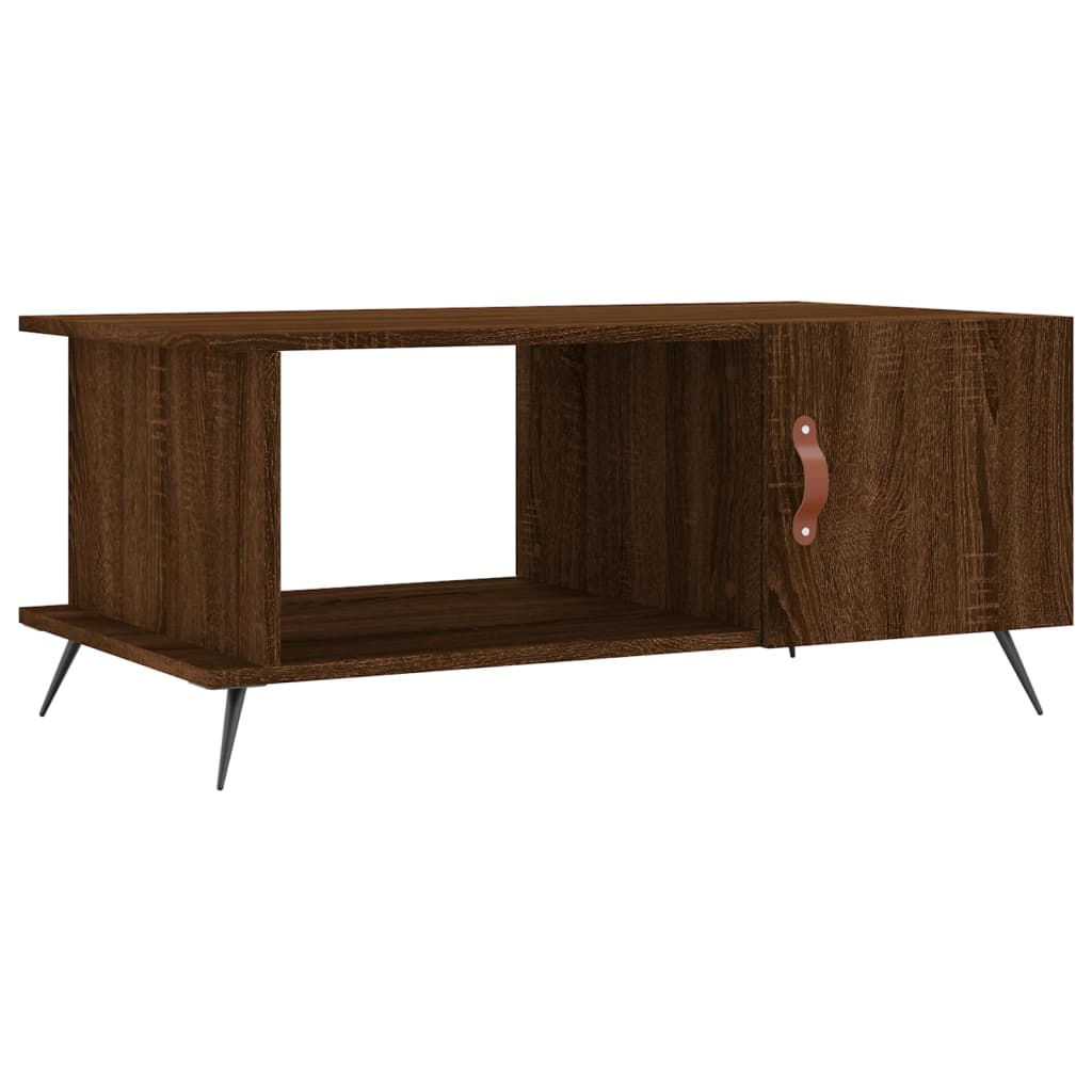 Coffee Table Brown Oak 90x50x40 cm Engineered Wood