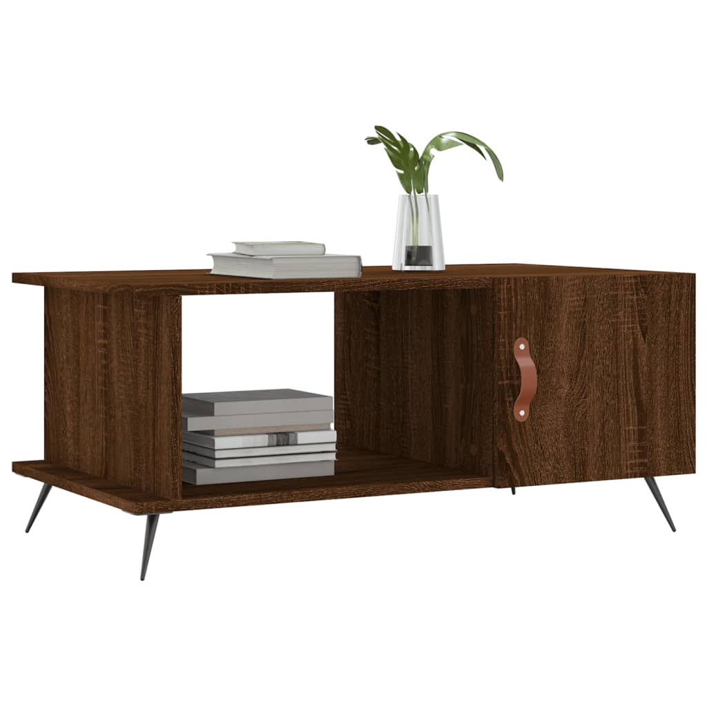 Coffee Table Brown Oak 90x50x40 cm Engineered Wood