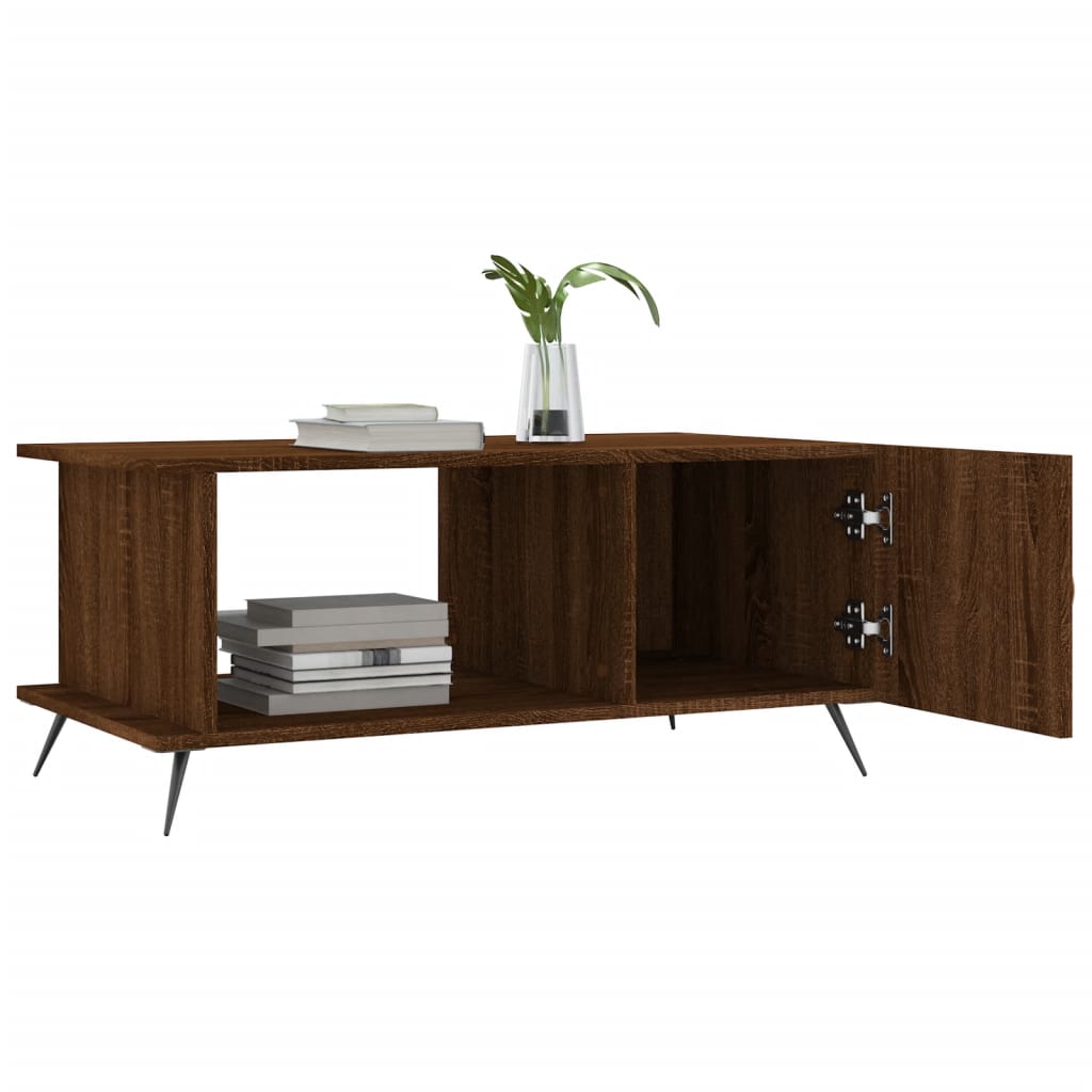 Coffee Table Brown Oak 90x50x40 cm Engineered Wood