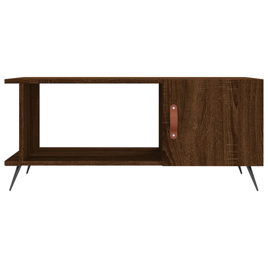 Coffee Table Brown Oak 90x50x40 cm Engineered Wood