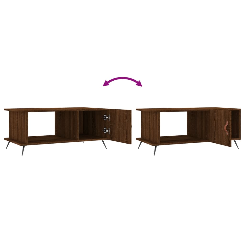 Coffee Table Brown Oak 90x50x40 cm Engineered Wood