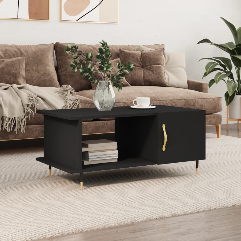 Coffee Table Black 90x50x40 cm Engineered Wood