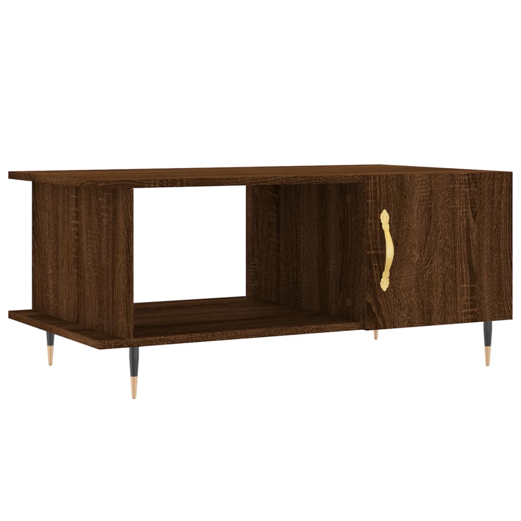 Coffee Table Brown Oak 90x50x40 cm Engineered Wood
