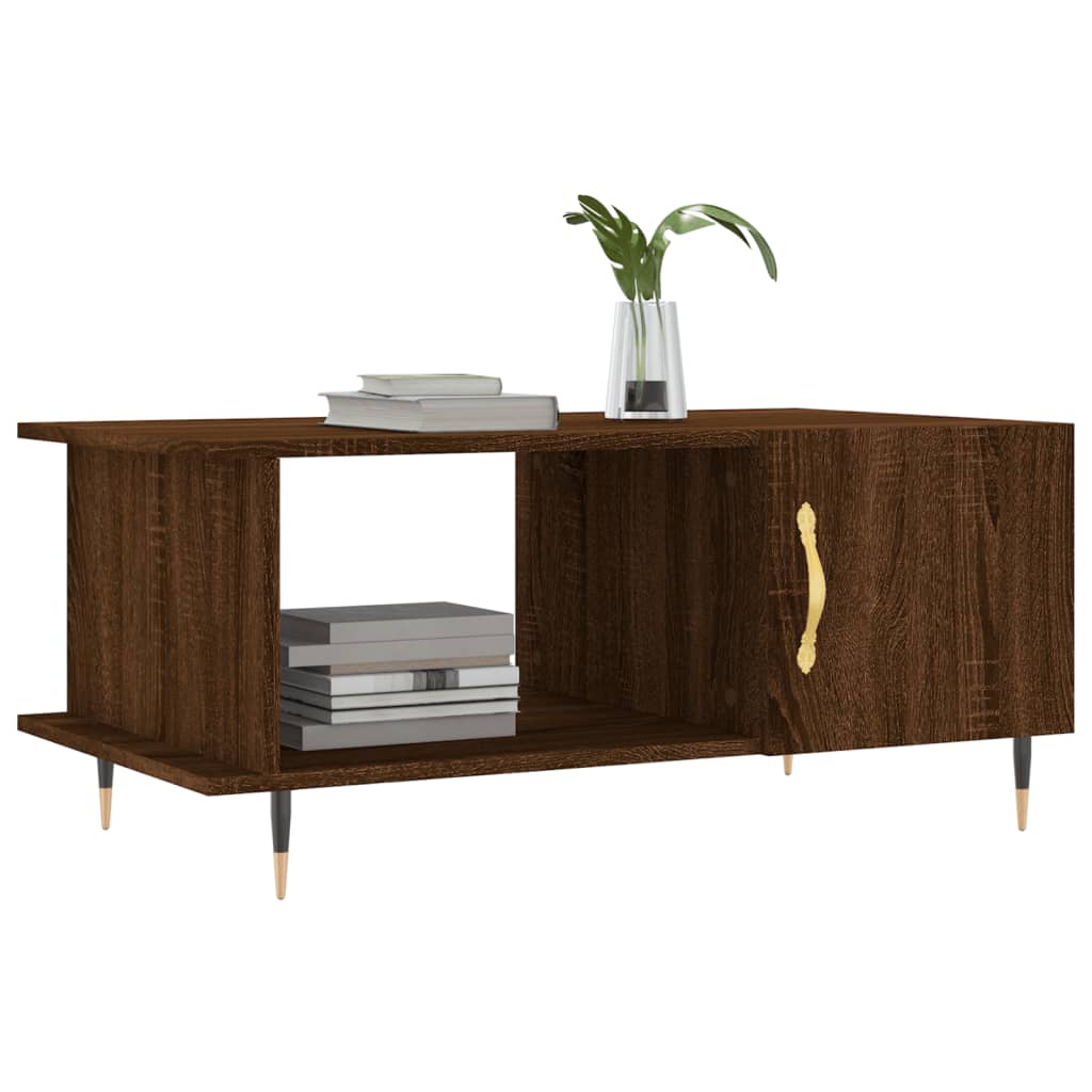 Coffee Table Brown Oak 90x50x40 cm Engineered Wood