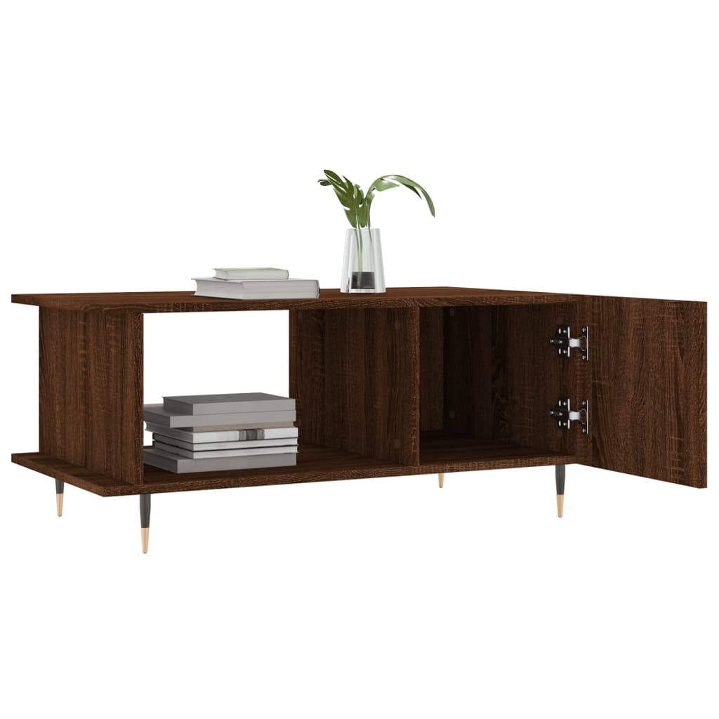 Coffee Table Brown Oak 90x50x40 cm Engineered Wood