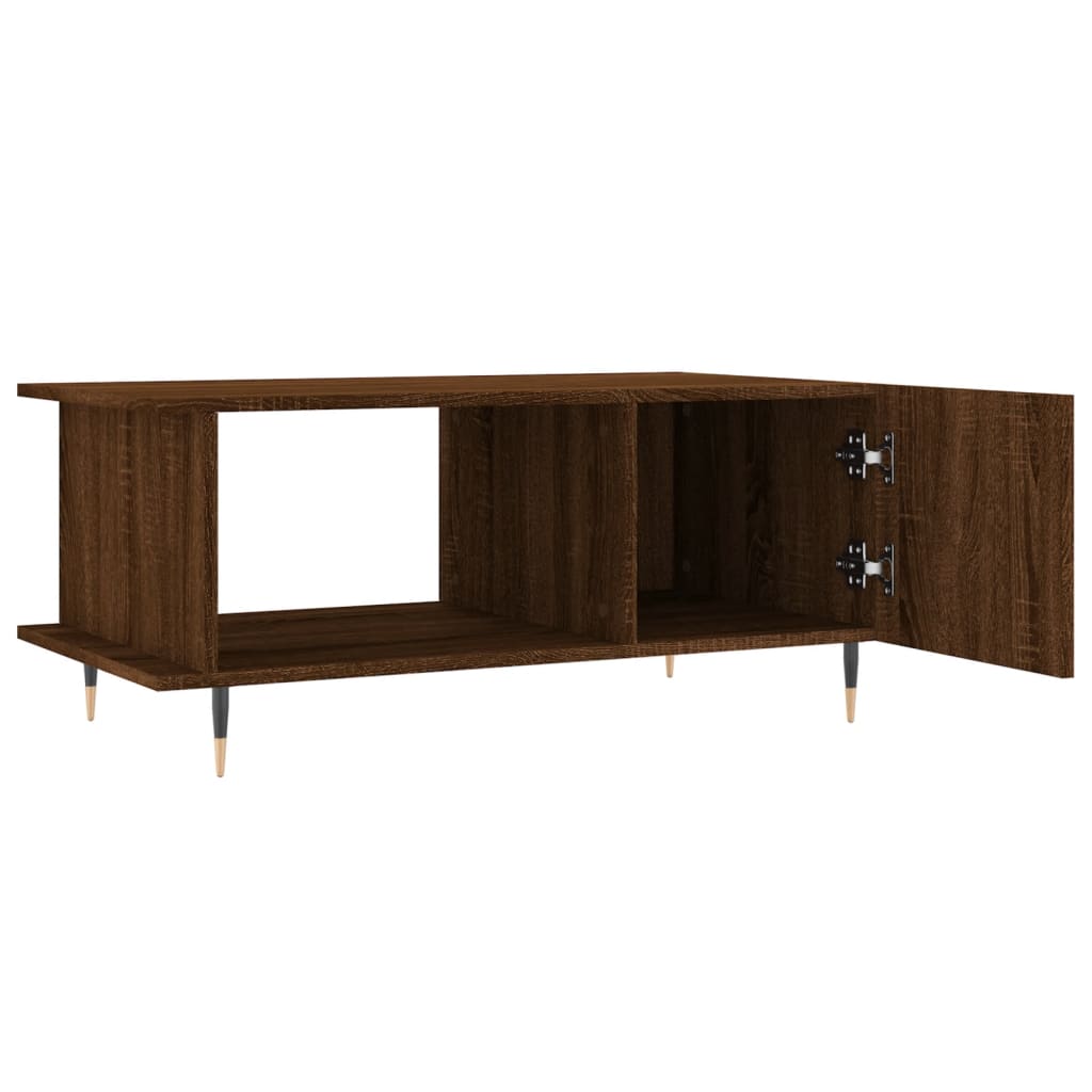 Coffee Table Brown Oak 90x50x40 cm Engineered Wood