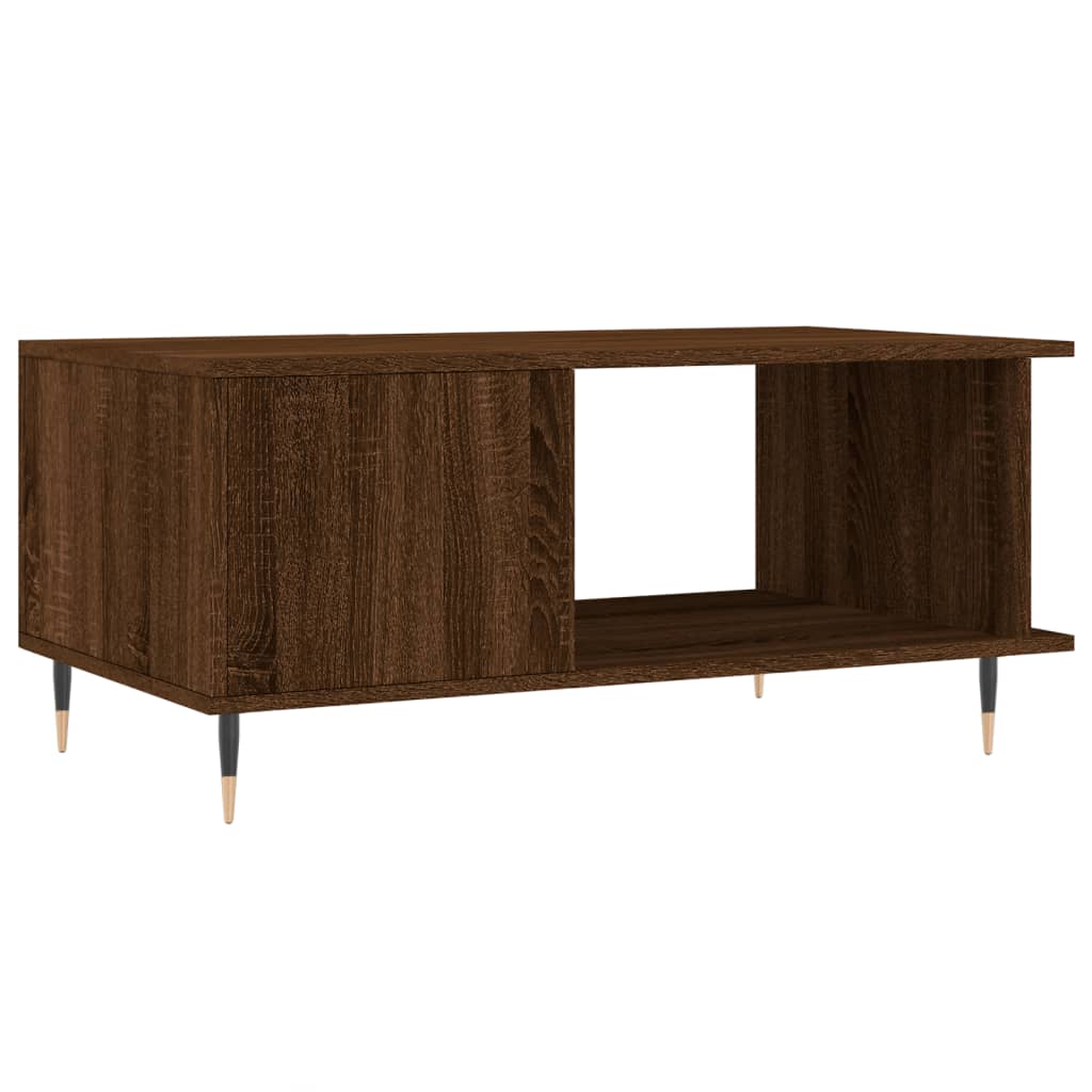 Coffee Table Brown Oak 90x50x40 cm Engineered Wood
