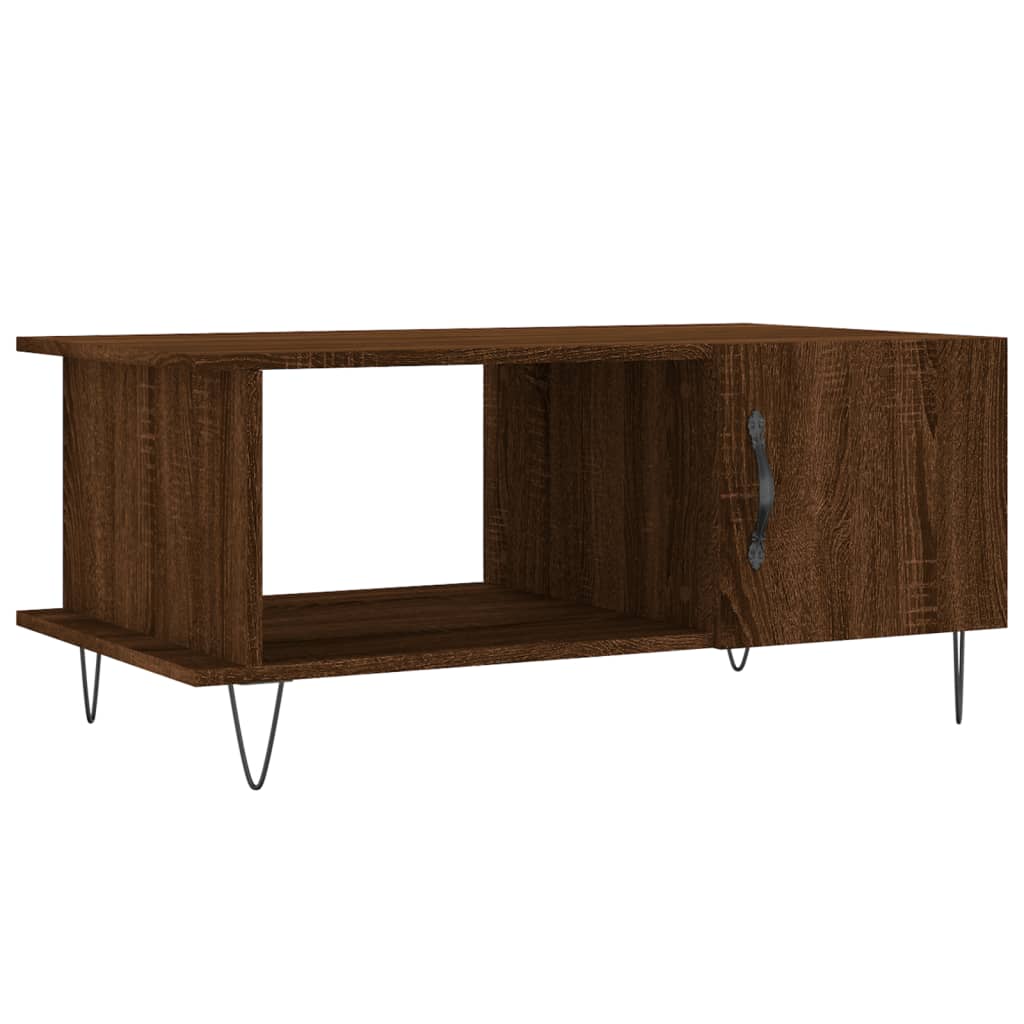 Coffee Table Brown Oak 90x50x40 cm Engineered Wood