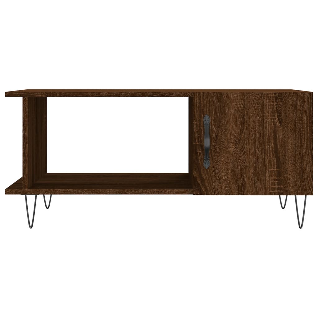 Coffee Table Brown Oak 90x50x40 cm Engineered Wood