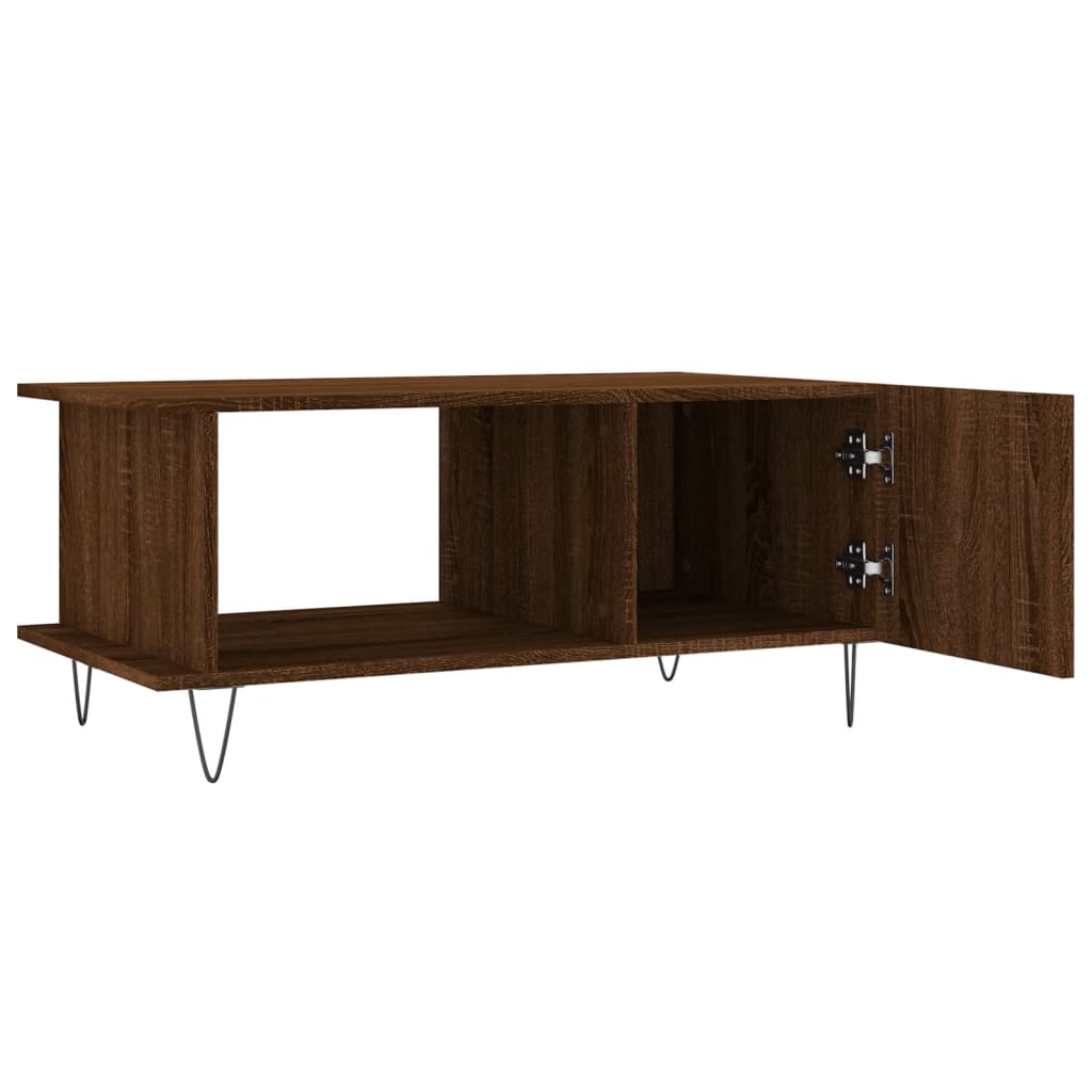 Coffee Table Brown Oak 90x50x40 cm Engineered Wood
