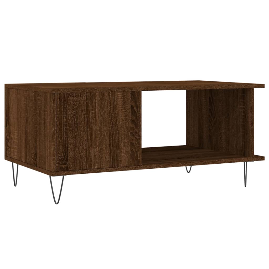 Coffee Table Brown Oak 90x50x40 cm Engineered Wood
