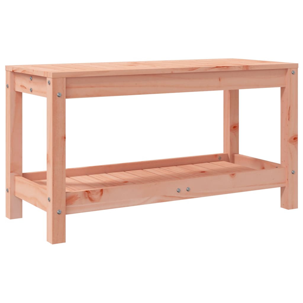 Solid Wood Douglas Garden Bench - 82.5x35x45 cm Outdoor Seating