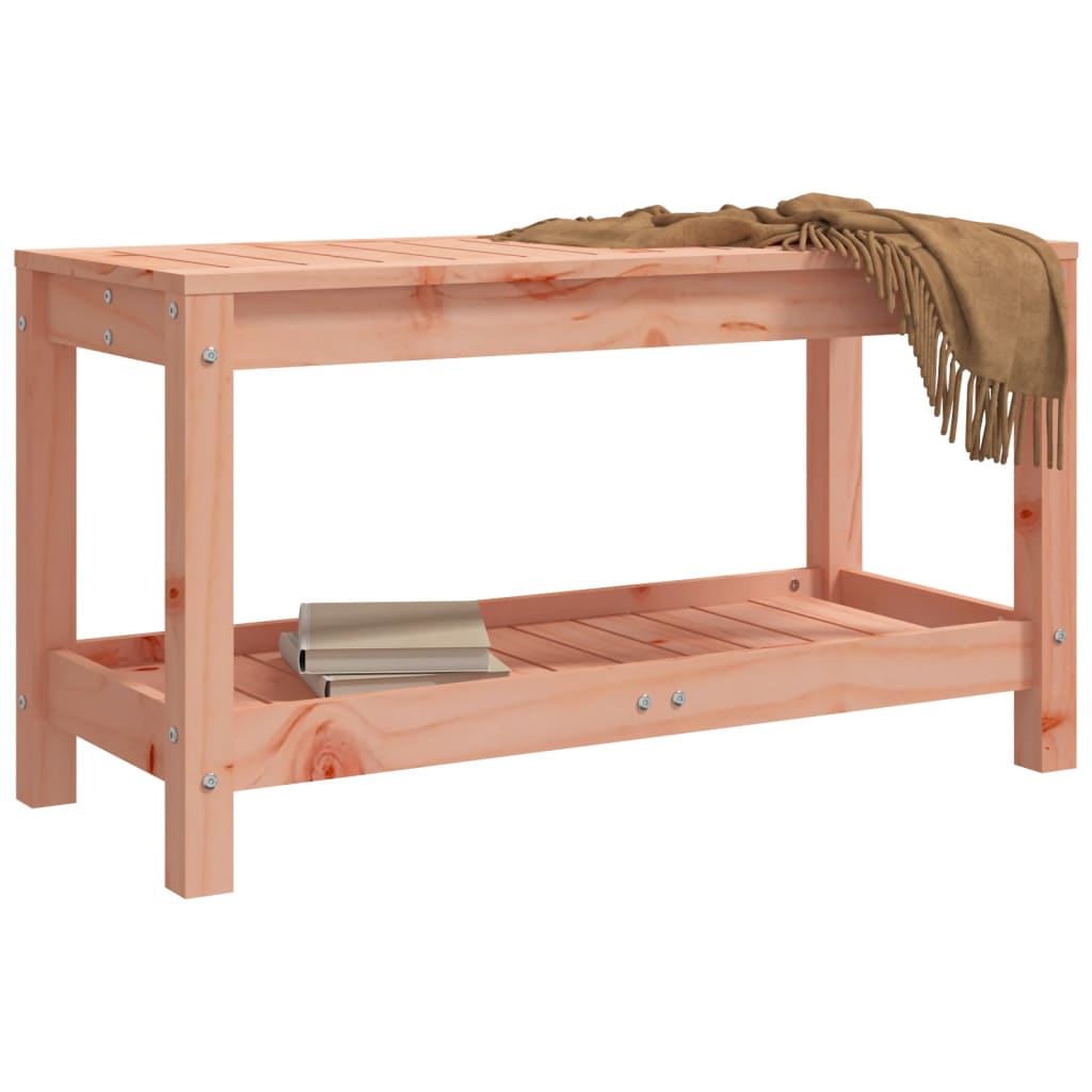 Solid Wood Douglas Garden Bench - 82.5x35x45 cm Outdoor Seating