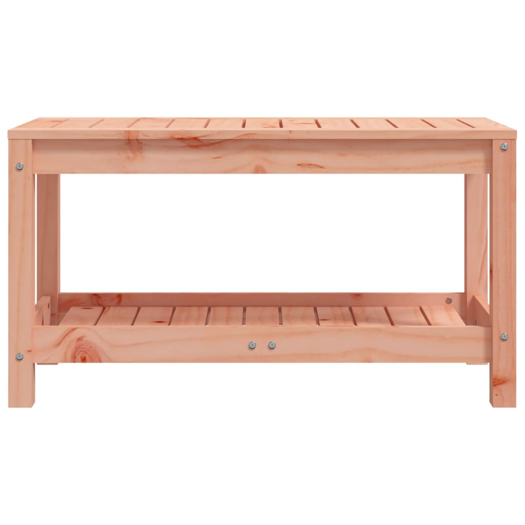 Solid Wood Douglas Garden Bench - 82.5x35x45 cm Outdoor Seating