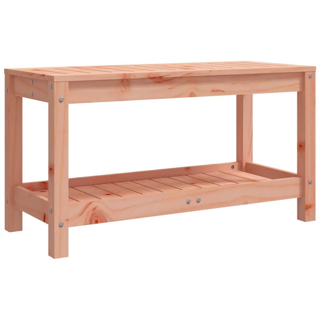 Solid Wood Douglas Garden Bench - 82.5x35x45 cm Outdoor Seating