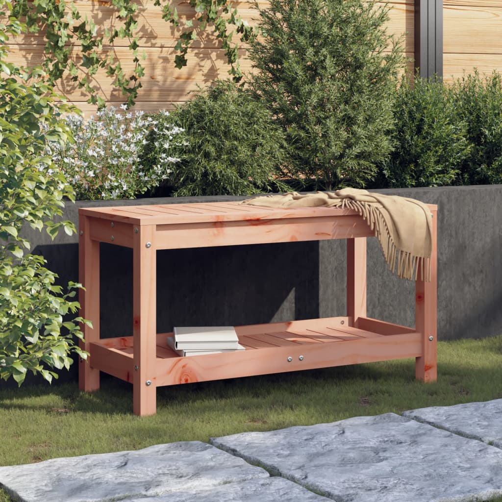Solid Wood Douglas Garden Bench - 82.5x35x45 cm Outdoor Seating
