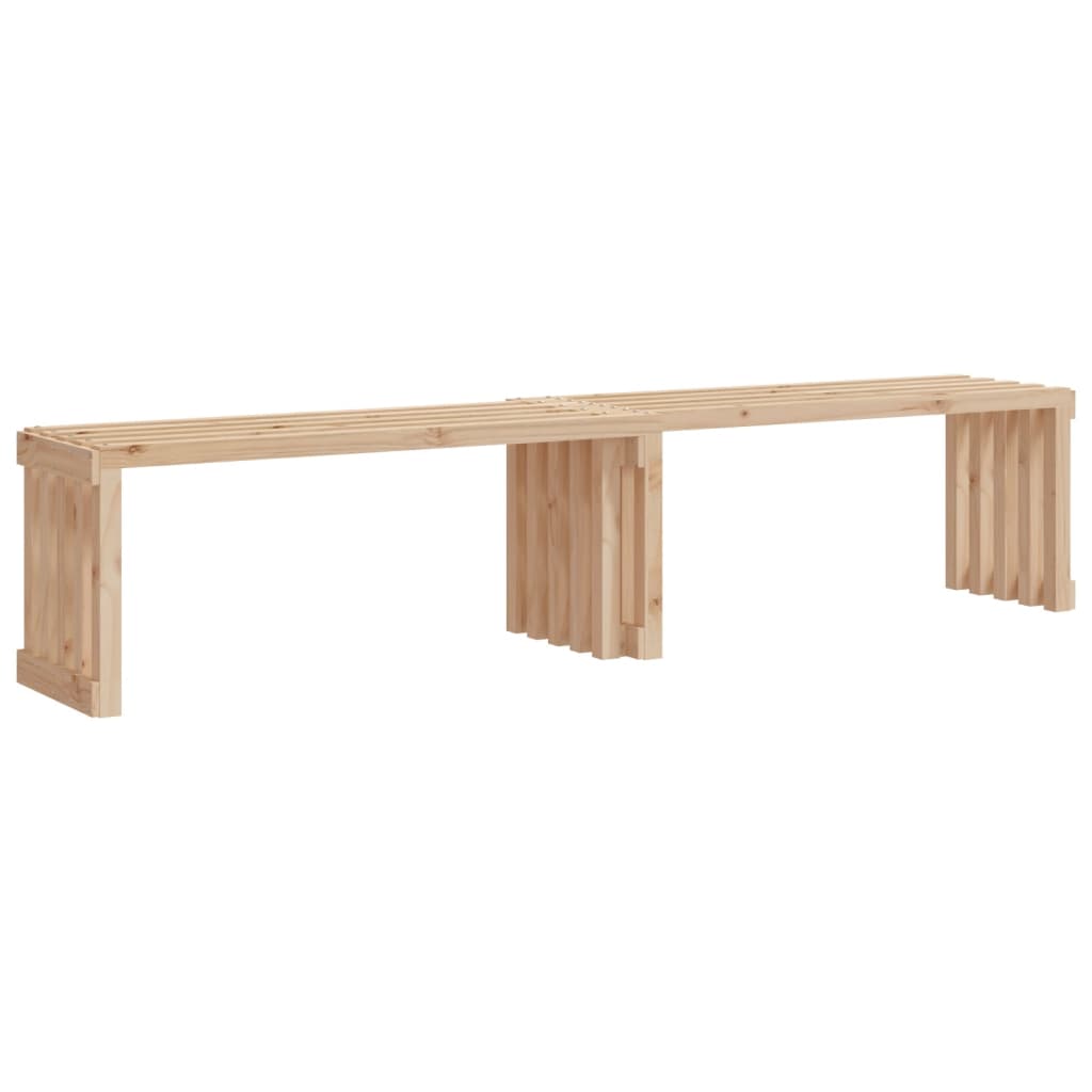 Extendable Garden Bench - Solid Pine Wood, 212.5x40.5x45 cm