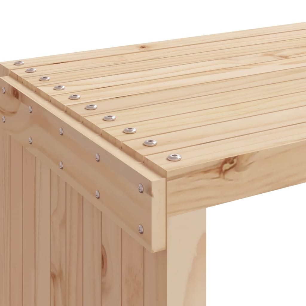 Extendable Garden Bench - Solid Pine Wood, 212.5x40.5x45 cm