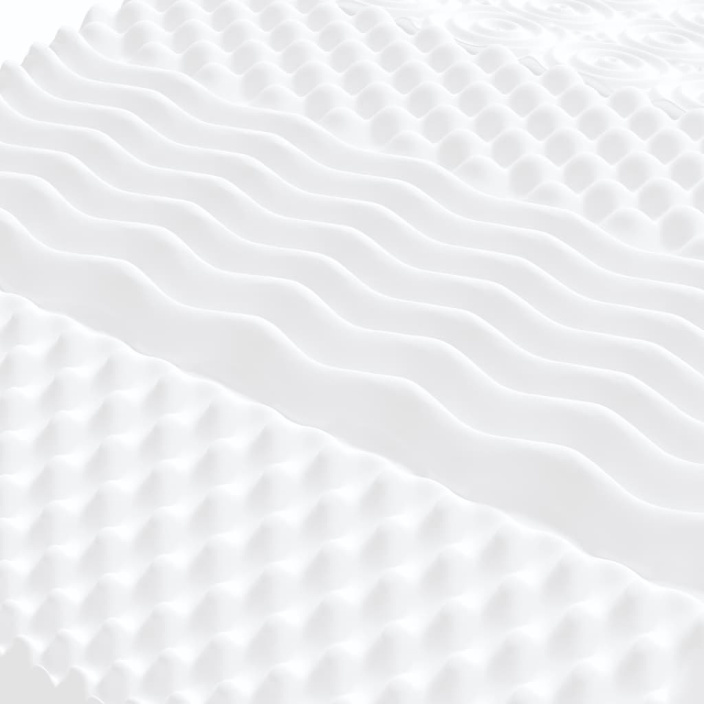 Foam Mattresses 2 pcs White 90x190 cm 7-Zone Hardness 20 ILD