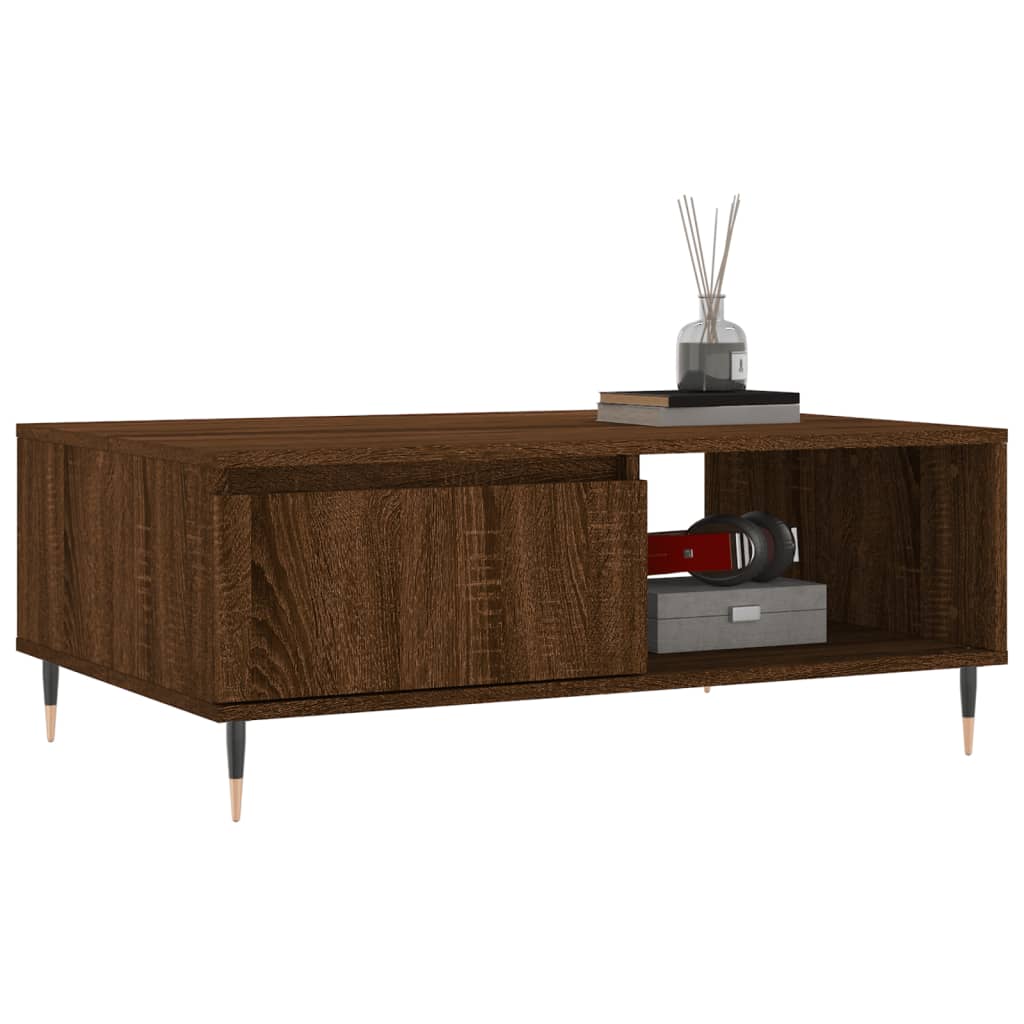 Coffee Table Brown Oak 90x60x35 cm Engineered Wood
