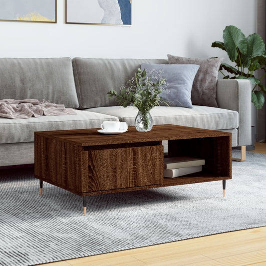 Coffee Table Brown Oak 90x60x35 cm Engineered Wood