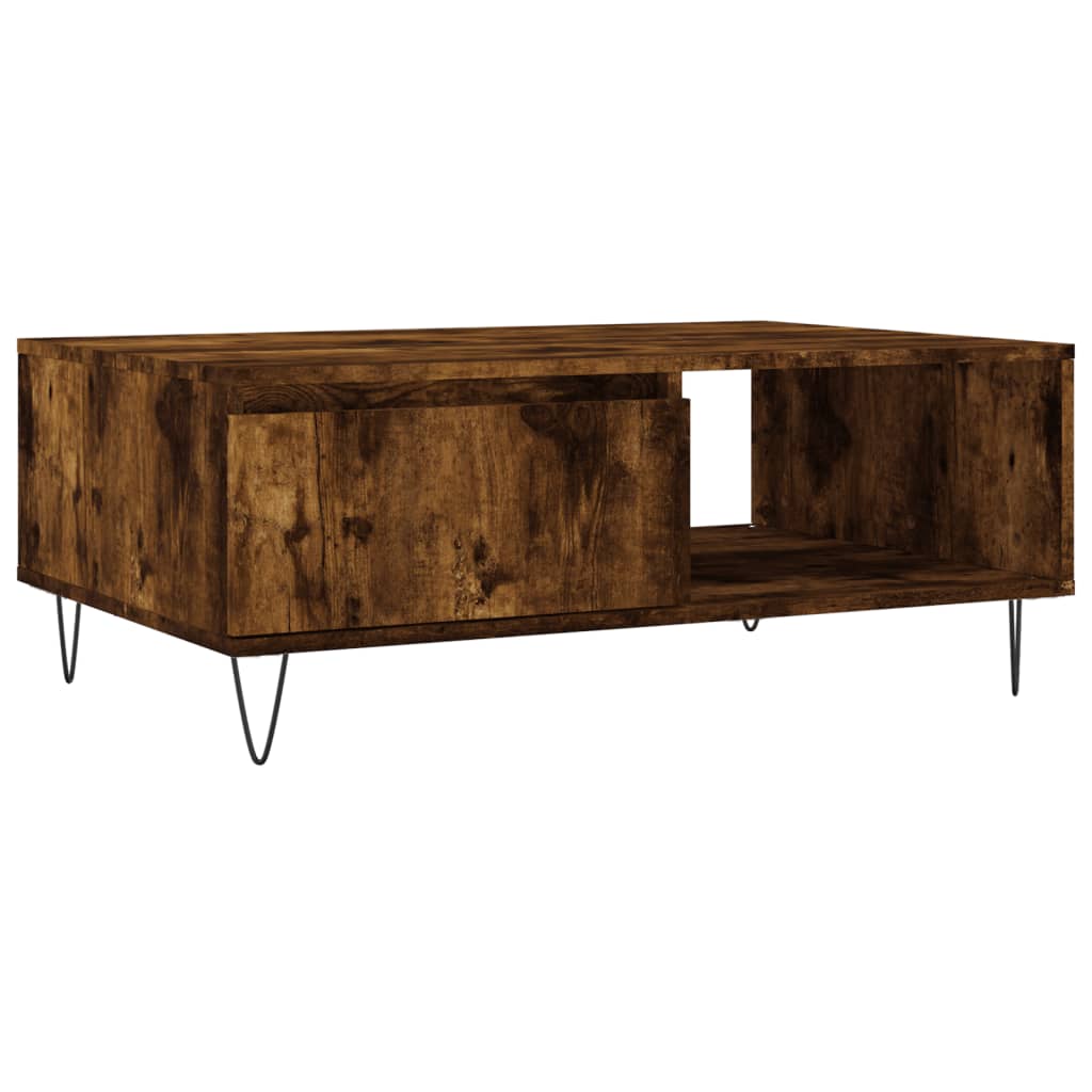 Coffee Table Smoked Oak 90x60x35 cm Engineered Wood