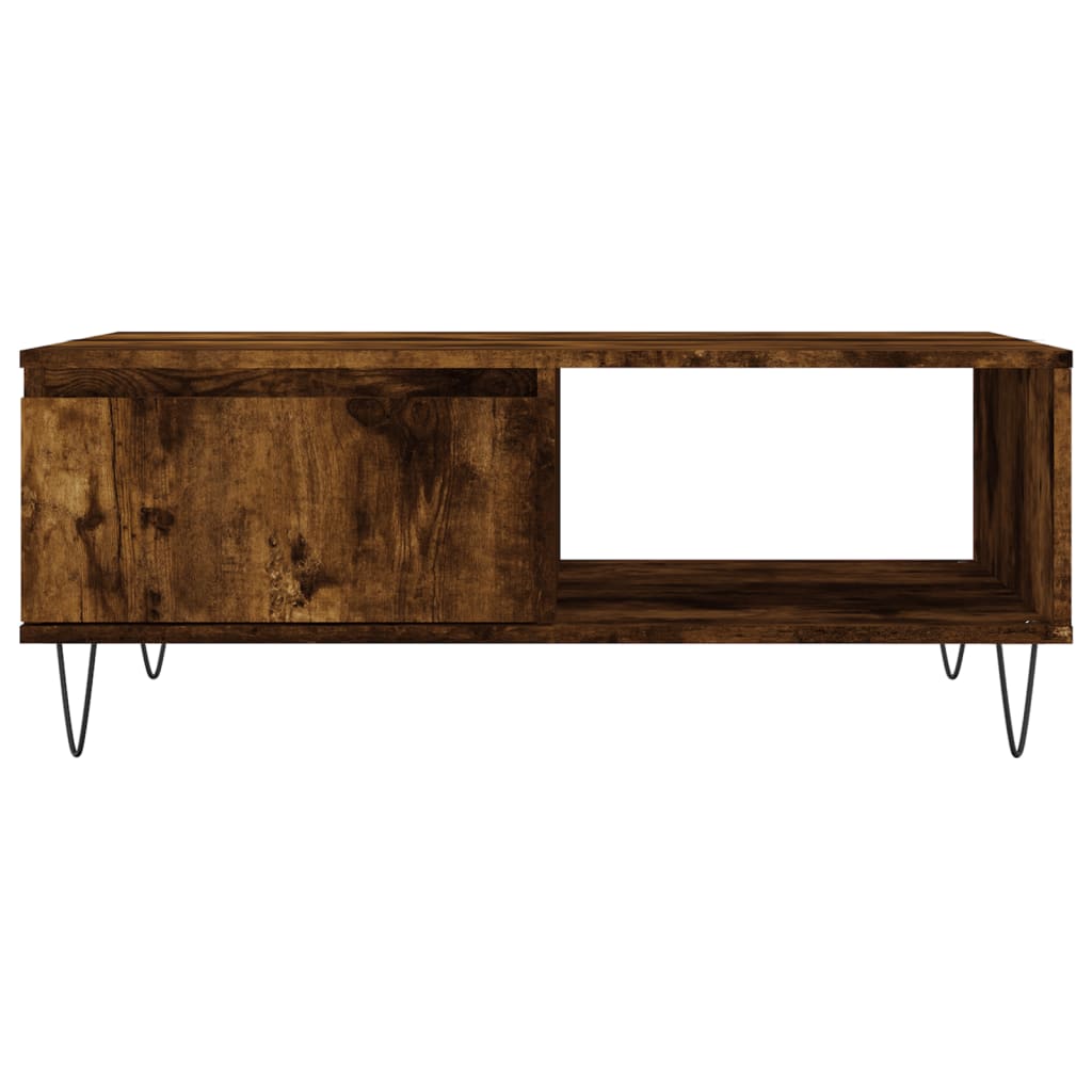 Coffee Table Smoked Oak 90x60x35 cm Engineered Wood