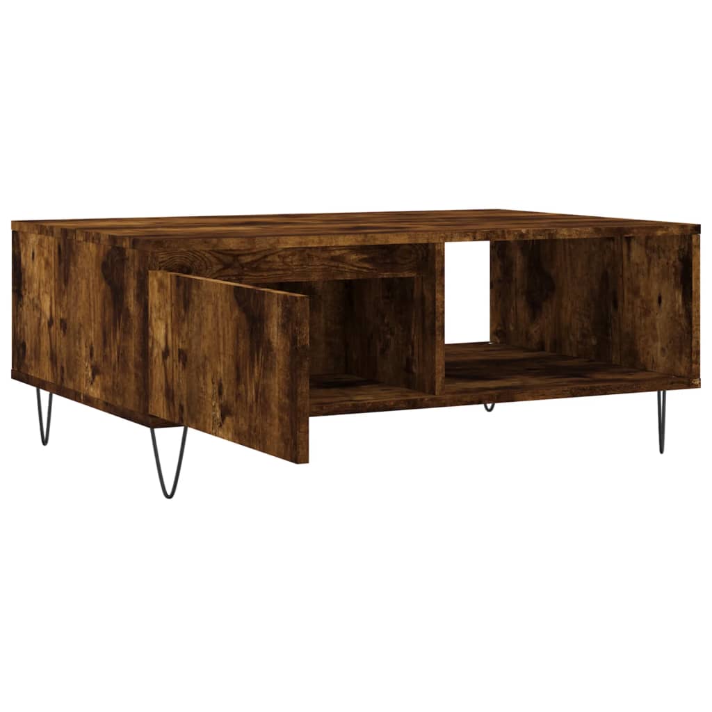 Coffee Table Smoked Oak 90x60x35 cm Engineered Wood