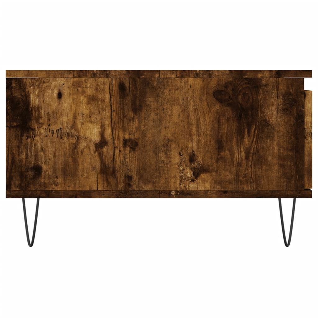 Coffee Table Smoked Oak 90x60x35 cm Engineered Wood