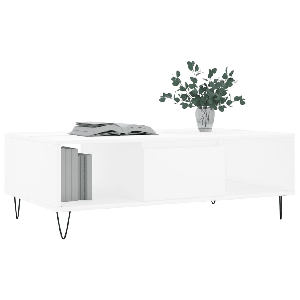Coffee Table White 104x60x35 cm Engineered Wood