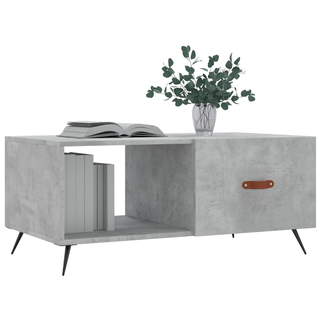 Coffee Table Concrete Grey 90x50x40 cm Engineered Wood