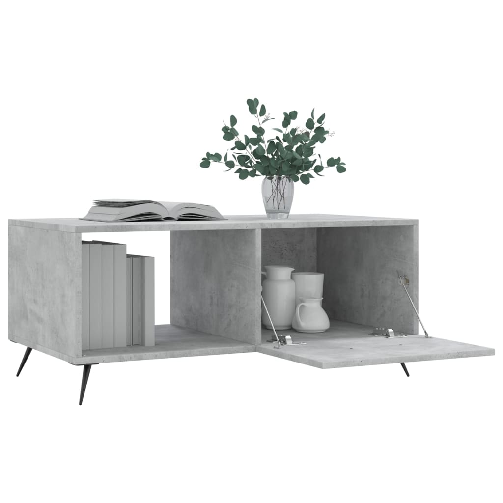 Coffee Table Concrete Grey 90x50x40 cm Engineered Wood