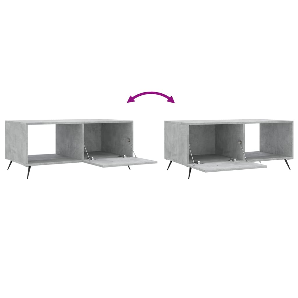 Coffee Table Concrete Grey 90x50x40 cm Engineered Wood