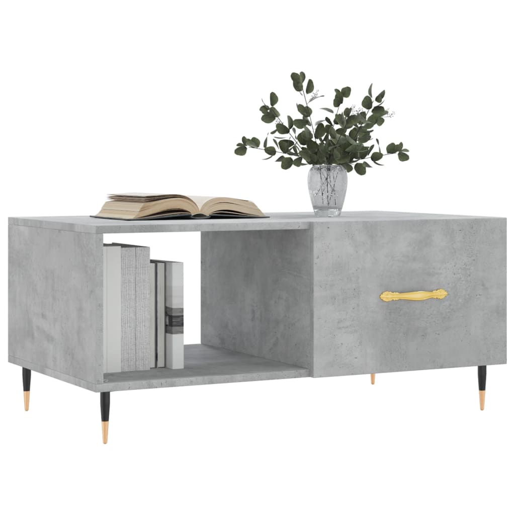 Coffee Table Concrete Grey 90x50x40 cm Engineered Wood