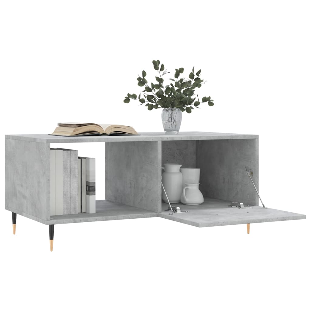 Coffee Table Concrete Grey 90x50x40 cm Engineered Wood