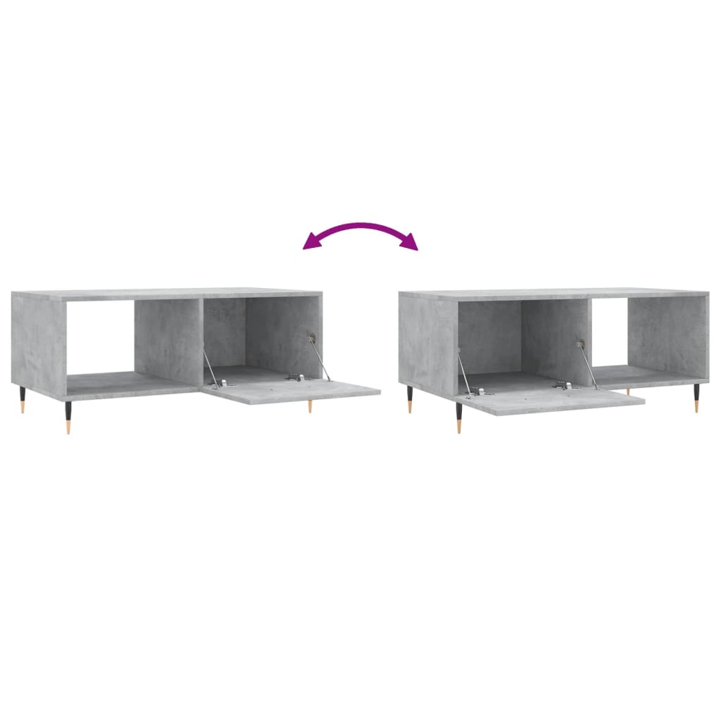 Coffee Table Concrete Grey 90x50x40 cm Engineered Wood