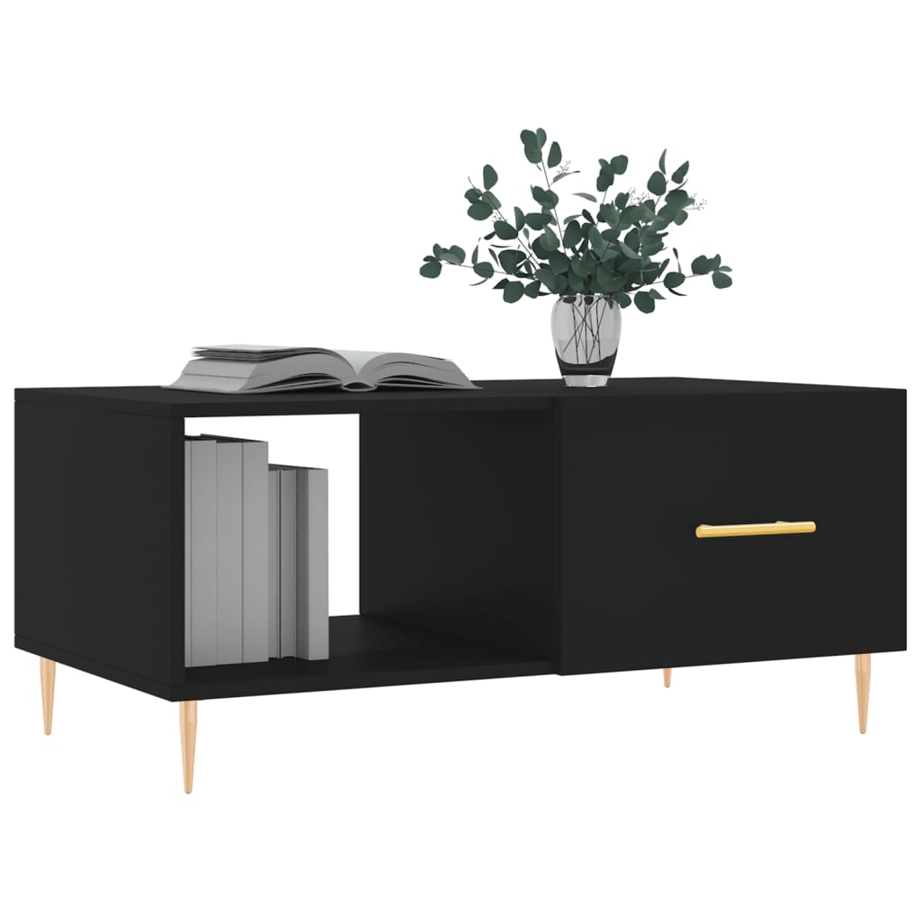 Coffee Table Black 90x50x40 cm Engineered Wood