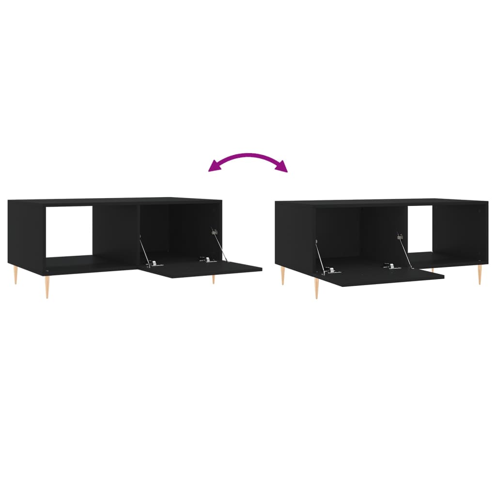 Coffee Table Black 90x50x40 cm Engineered Wood