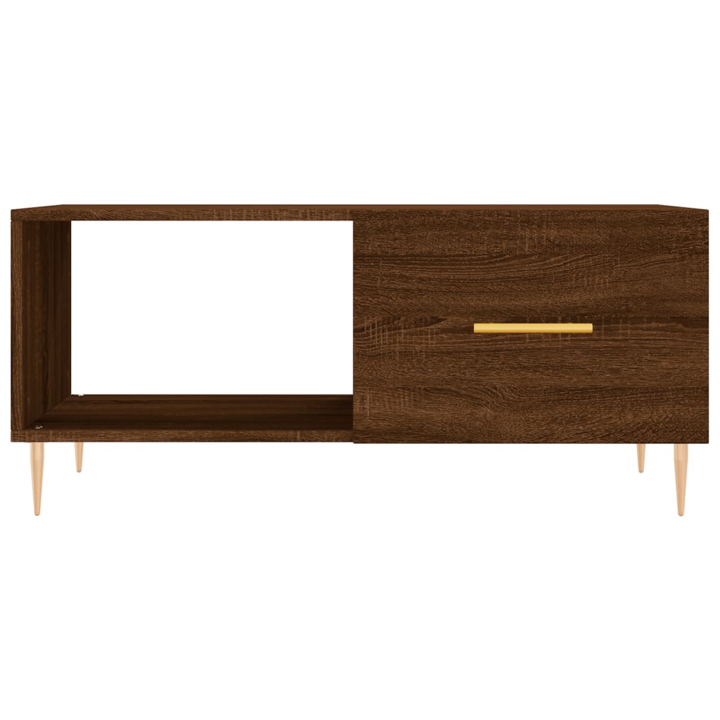 Coffee Table Brown Oak 90x50x40 cm Engineered Wood