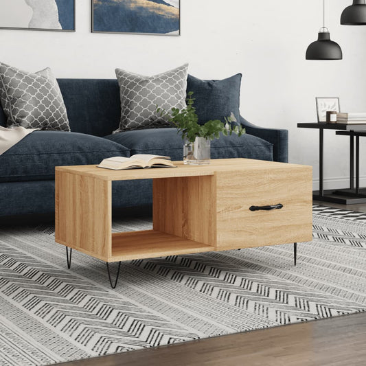 Coffee Table Sonoma Oak 90x50x40 cm Engineered Wood