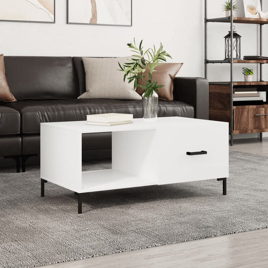 Coffee Table White 90x50x40 cm Engineered Wood