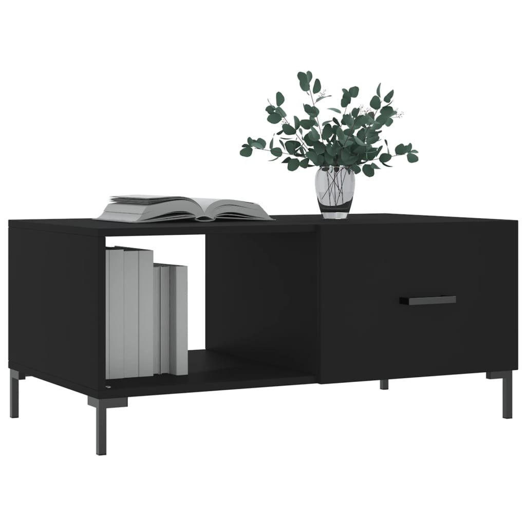 Coffee Table Black 90x50x40 cm Engineered Wood