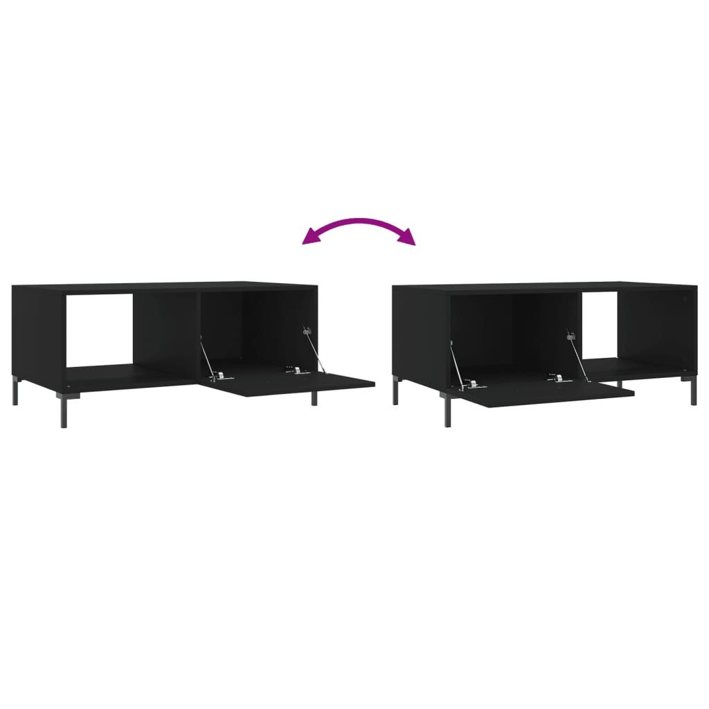 Coffee Table Black 90x50x40 cm Engineered Wood