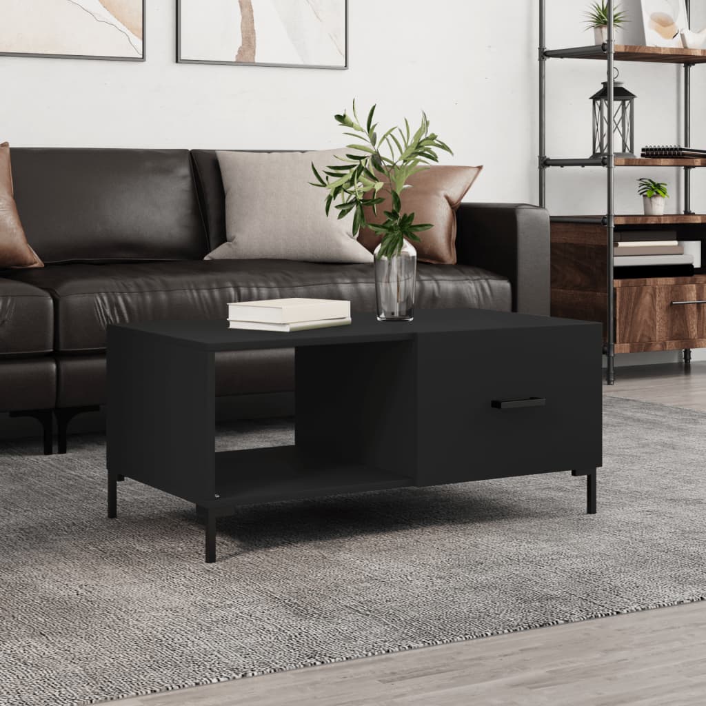Coffee Table Black 90x50x40 cm Engineered Wood