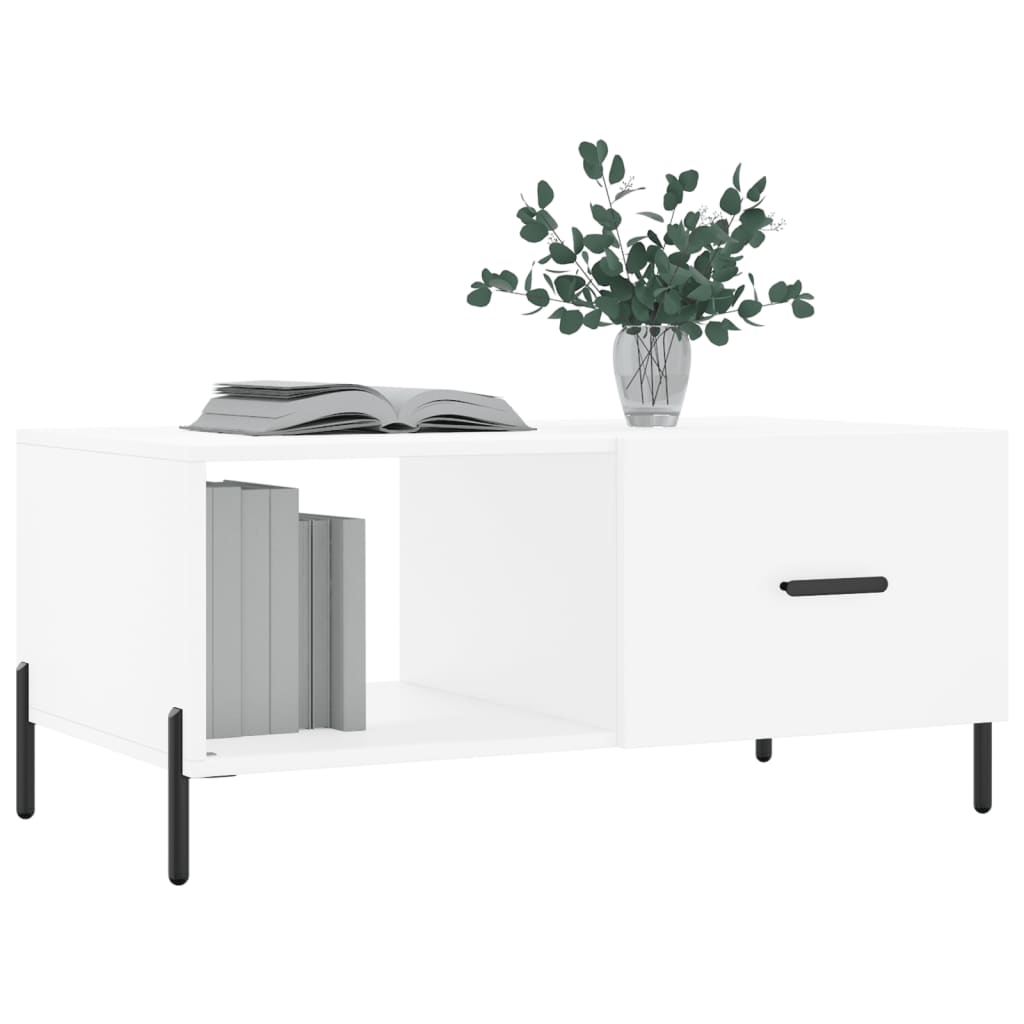 Coffee Table White 90x50x40 cm Engineered Wood